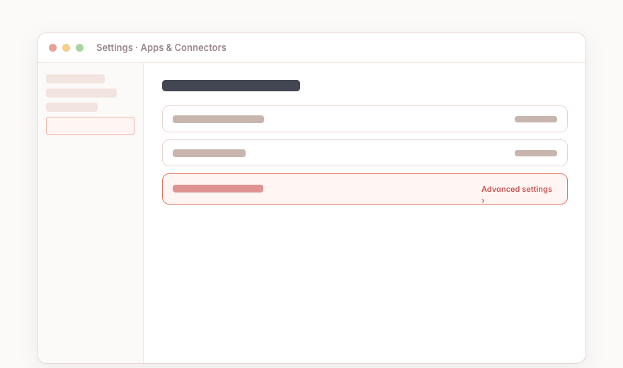 ChatGPT · Settings > Apps